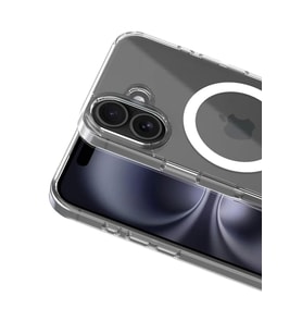 Newface Apple iPhone 16 Combo Sert Şeffaf Magsafe Kapak - Şeffaf