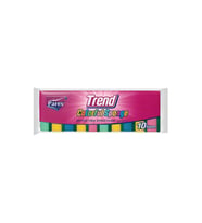 Trend Rengarenk Sünger Düz 10'lu