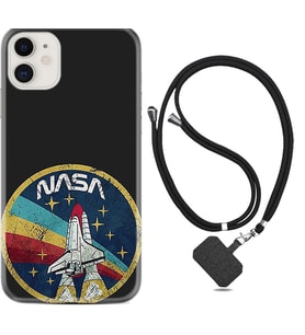 Apple iPhone 11 12 13 Mini Kılıf Boyun Askılı Silikon Nasa 1326