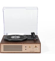 Crosley Miles Bluetooth Alıcılı Taşınabilir Plak Çalar, Pikap, Ceviz