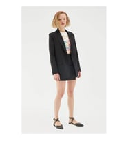 Quzu Oversize Siyah Kadın Blazer Ceket 50873