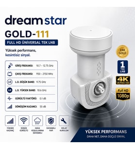 Dreamstar GOLD-111 Tekli Universal 4K LNB