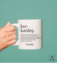 Kişiye Özel Kız Kardeş Tasarımlı Kupa Bardak