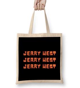 Jerry West- Basketball Gifts Vintage Retro Rainbow Quotes For BOYS AND Dad Bez Çanta Uzun Saplı