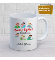Kişiye Özel İsim Yazılabilir Bedeneğitimi Öğretmeni Kupa Bardak