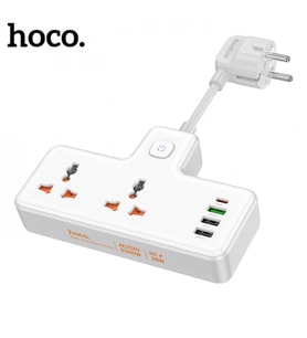 HOCO AC12A 2500W 2 Priz + 3 USB + 30W Type-C Multifonksiyonel Priz Çoğaltıcı Şa - SSSSSS5820-1