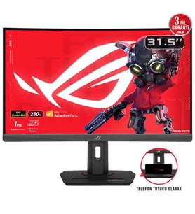 ASUS 31.5 FAST VA ROG STRIX XG32WCMS 1MS 280HZ HDMI-DP USBC KAVISLI KAMING MONİTÖR 2560X1440