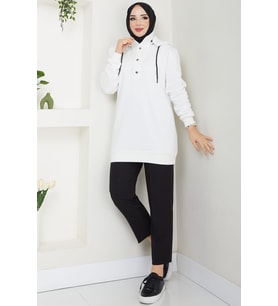 Çıkarılabilir Kapüşonlu 3 İplik Şardonlu Sweatshirt Antrasit