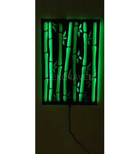 Bambu Led Işıklı Tablo