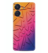 Xiaomi Redmi 13c Kılıf Silikon Desen Özel Seri Üçgenler 1635