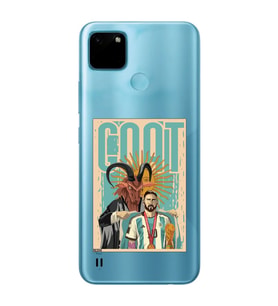 Realme C21Y/C25Y Uyumlu Lionel Messi Desenli Şeffaf Telefon Kılıfı