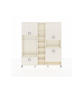 Arges Gardrop 18 Raflı 8 Kapaklı Tek Askılı 220x30x243 Aytaşı-Aytaşı