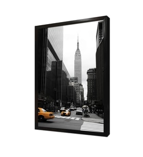 New York Sarı Taksi Çerçeveli Mdf Tablo