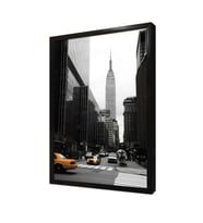 New York Sarı Taksi Çerçeveli Mdf Tablo