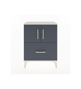 Arges Komodin 2 Raflı Tek Çekmeceli 2 Kapaklı 60x30x80 Aytaşı-Antrasit