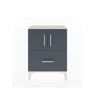 Arges Komodin 2 Raflı Tek Çekmeceli 2 Kapaklı 60x30x80 Aytaşı-Antrasit