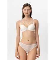 Pierre Cardin Biella Soft Push Up Dantelli Sütyen Takım (Ekru)