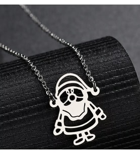 925 Ayar Gümüş  Noel Baba Kolye