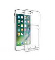 Apple iPhone 8 Uyumlu Kılıf Kartlıklı Şeffaf Zore Setra Clear Silikon Kapak (Renksiz)
