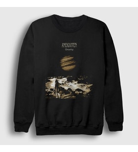 Presmono Unisex Siyah Gravity Müzik Anekdoten Sweatshirt 509091tt