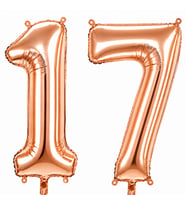 17 Rakam Folyo Balon Rose Gold Rengi (76 cm)