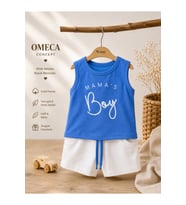 Erkek Bebek Mama's Boy Atlet Şort Takımı