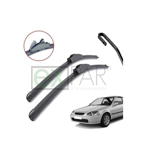 HONDA CİVİC ÖN CAM SİLECEK SÜPÜRGESİ TAKIMI 1996 - 2001 CİVİC 1.6 İES 1.4 İS ÖN SİLECEK
