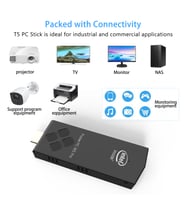 T6 PRO Fanlı Mini PC Stick X5-Z8350 8GB RAM 128GB Win10 Pro 4K HDMI WiFi BT
