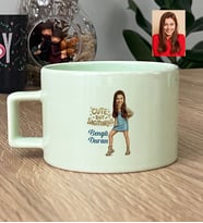 Kişiye Özel Karikatürlü Cute But Sagittarius Yay Burcu Lüks Pastel Fincan Doğum Günü Hediyesi