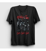 Presmono Unisex Siyah Girls Mötley Crüe T-Shirt 167080tt