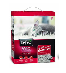 Reflex Granül Aktif Karbonlu Süper Hızlı Topaklanan Kedi Kumu 10lt KIRMIZI