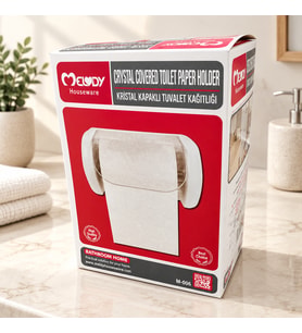 Kristal Kapaklı WC Kağıtlığı