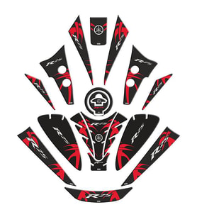 YAMAHA R25 2019-22 UYUMLU TANK PAD SET 006