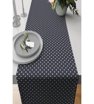 Füme Puantiye Desenli Premium Masa Örtüsü Runner RNR301