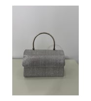 Silver Işıltılı Clutch Abiye Çanta