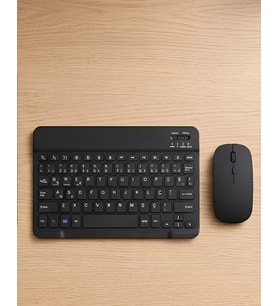Sessiz Tuşlu Kablosuz Klavye Mouse Seti Çoklu Cihaz Uyumlu