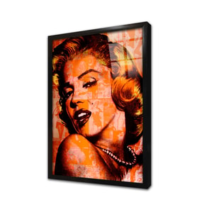 Marilyn Monroe Çerçeveli Cam Tablo