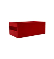 Kırmızı Renkli Ahşap Kutu Organizer 25Cm X 16Cm Genişlik ve 10Cm Yük.