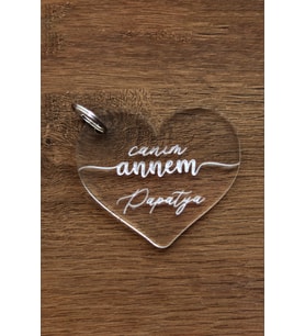 Canım Annem Şeffaf Anahtarlık