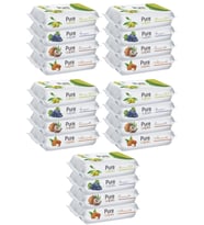 Pure Baby Wipes Islak Havlu Mendil 50 Yaprak 20 Li Set (1000 Yaprak) (Meyveli)