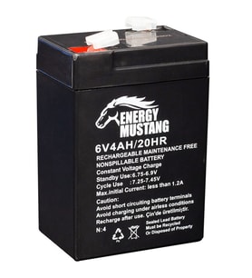 Ayt Energy Mustang 6 Volt 4 Amper Kuru Işıldak Lamba Aküsü 70x48x101 Mm