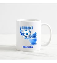 Futbolcu Kupa Bardak (2. Tasarım) (Beyaz)
