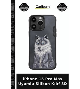 iPhone 15 Pro Max Uyumlu Silikon Kılıf 3D Ofis Mobil Dış Mekan