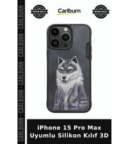 iPhone 15 Pro Max Uyumlu Silikon Kılıf 3D Ofis Mobil Dış Mekan