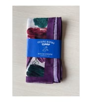 Fırça Desenli Bambu Eşarp (Bordo, Siyah, Lajivert Tonlar)