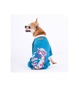 Pawstar Köpek Cadetblue Giraffe Pyjamas Medium Sırt28cm Göğüs41cm Boyun26cm