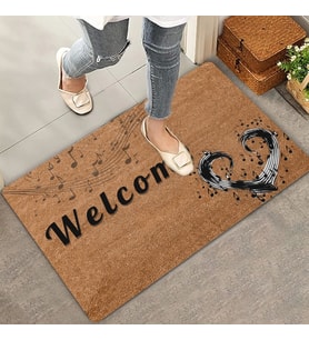 Valerine Life Müzik Aşkı Welcome Kapı Önü Paspası 45x70cm