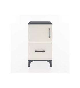 Arges Komodin 2 Raflı Tek Çekmeceli Tek Kapaklı 44x30x80 Antrasit-Aytaşı