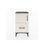 Arges Komodin 2 Raflı Tek Çekmeceli Tek Kapaklı 44x30x80 Antrasit-Aytaşı
