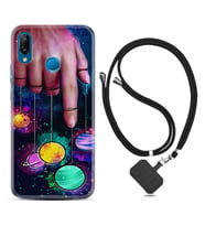 Huawei P20 Lite Mate 10 20 Lite Pro P40 Lite KılıfBoyun Askılı Silikon Finger planet 1740